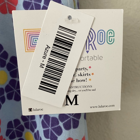 LulaRoe Azure Floral Print A line Skirt NWT Medium - Picture 4 of 5